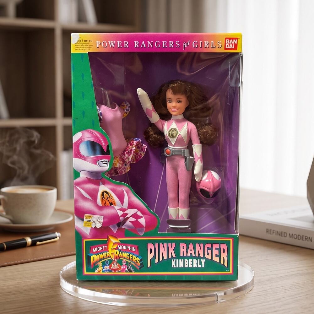 1994 Bandai Power Rangers for Girls Pink Ranger Kimberly 9" Doll Sealed NOS